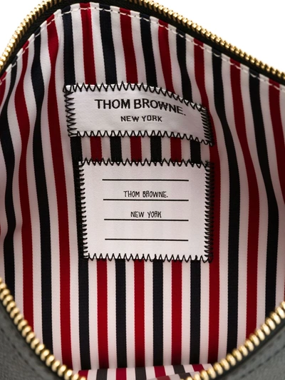 Thom Browne Signature Loop Tab Pebbled Clutch In Black