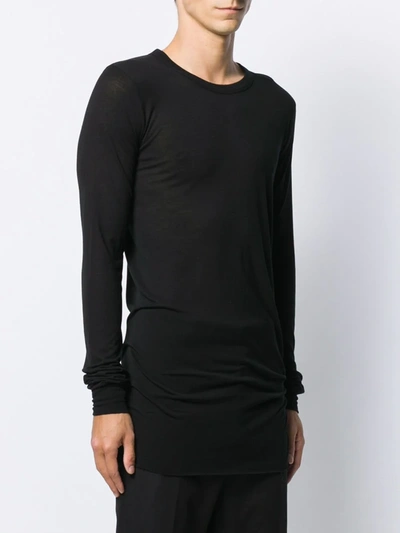 Shop Rick Owens Long Length Sweatshirt In Black