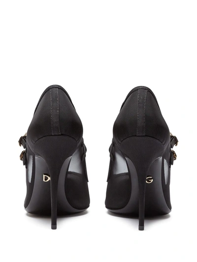Shop Dolce & Gabbana Cardinale Mesh-detail Pumps In Black
