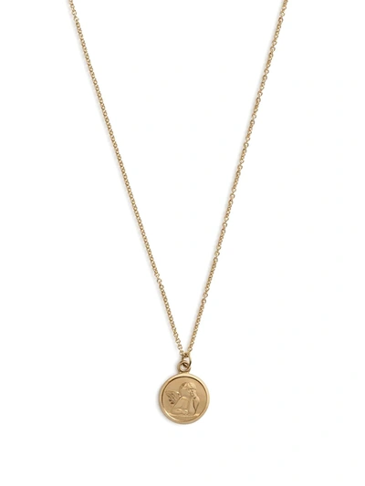 Shop Dolce & Gabbana Medallion Pendant Necklace In Gold