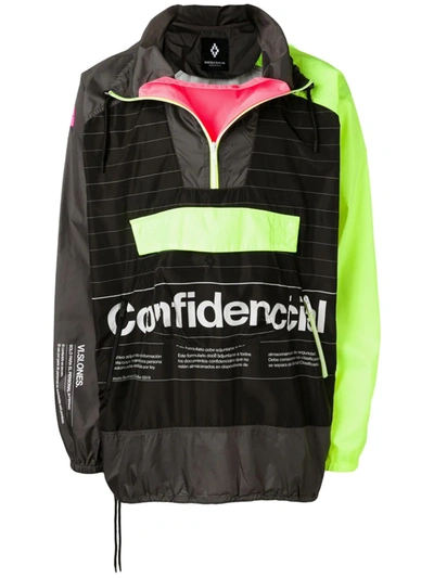 Shop Marcelo Burlon County Of Milan Lettering Windbreaker In Black