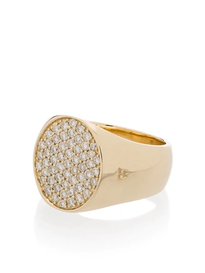 Shop Tom Wood 9kt Gold Diamond Signet Ring
