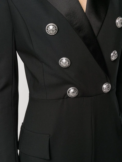 Shop Balmain Blazer Jumpsuit In Black