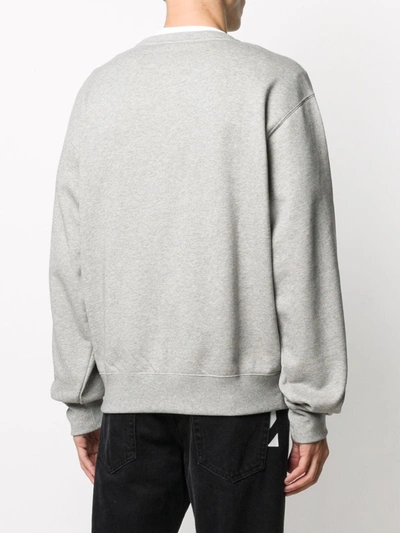 Shop Kenzo Logo Cotton Sweatshirt In Grey
