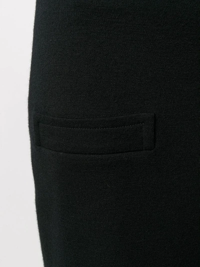 Pre-owned Saint Laurent 1980's Flappy Waist Pencil Skirt In Black