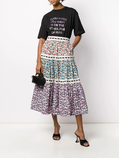 Shop Marc Jacobs Floral Print A-line Skirt In Pink