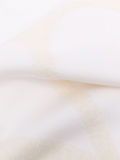 Shop Valentino Intarsia-logo Scarf In White