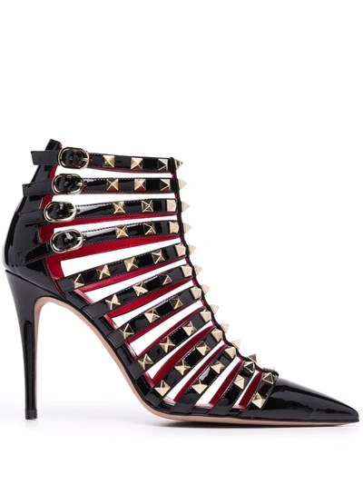 Valentino Elegant High-heeled Shiny Boots In Black