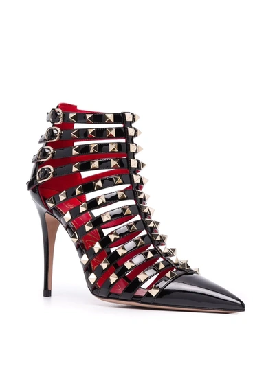 Valentino Elegant High-heeled Shiny Boots In Black