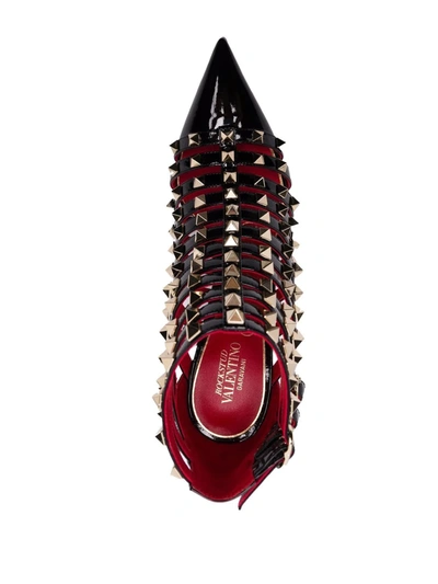 Valentino Elegant High-heeled Shiny Boots In Black