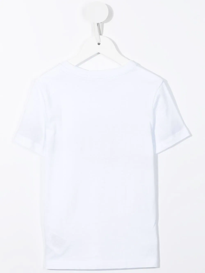 Shop Calvin Klein Logo-print Short-sleeved T-shirt In White