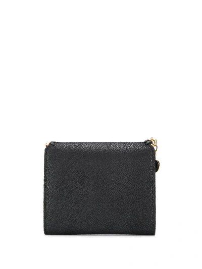 Stella Mccartney Falabella Small Flap Wallet In Black