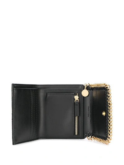 Stella Mccartney Falabella Small Flap Wallet In Black