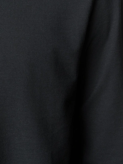 Shop Zanone Long-sleeved Cotton T-shirt In Black