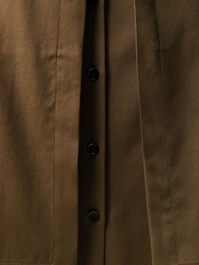 Shop Lemaire A-line Button Up Skirt In Brown