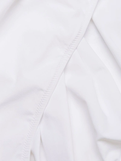 Shop Dolce & Gabbana Deep V-neck Halterneck Swimsuit In White
