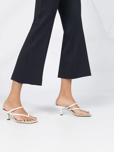 Shop P.a.r.o.s.h Mid-rise Cropped Trousers In Blue