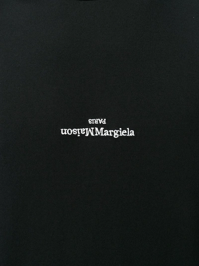 Shop Maison Margiela Distorted-logo Cotton T-shirt In Black