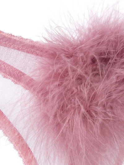 Shop Gilda & Pearl Diana Georgette Pompom Thong In Pink