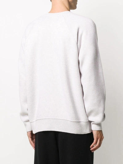 Shop Barrie Ideal Rib-trimmed Jumper In White