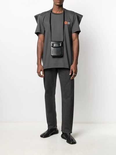 Ambush Folded-edge Crew-neck T-shirt In Grey