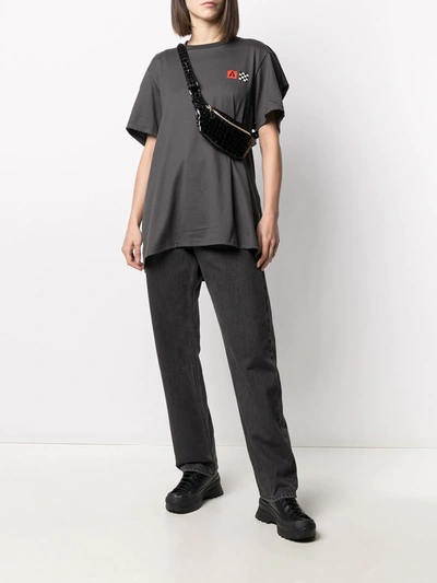 Ambush Folded-edge Crew-neck T-shirt In Grey