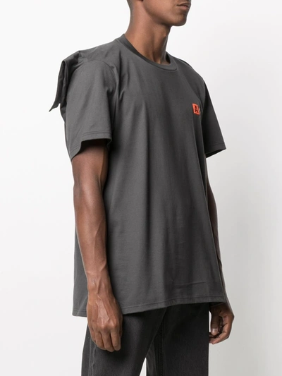 Ambush Folded-edge Crew-neck T-shirt In Grey
