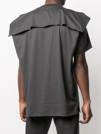 Ambush Folded-edge Crew-neck T-shirt In Grey