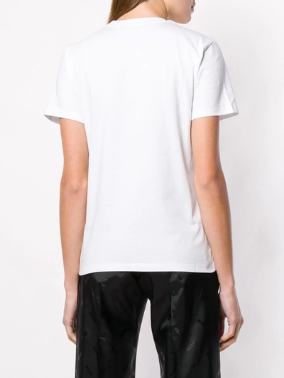 Msgm Box Logo T-shirt In White In White