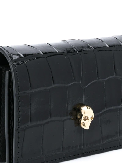 Shop Alexander Mcqueen Skull-stud Chain Wallet In Black