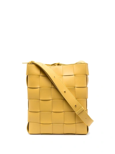 Shop Bottega Veneta Cassette Shoulder Bag In Yellow