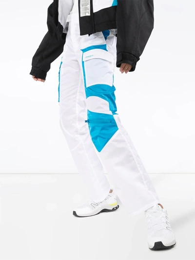 Shop Misbhv The Technical Colour-block Performance Trousers In White