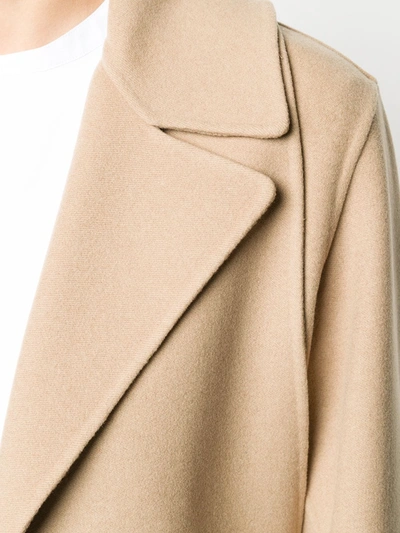 Shop Jil Sander Short Double-layered Coat In Neutrals