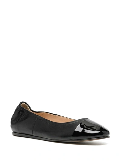 Shop Lanvin Patent-toecap Ballerina Shoes In Black
