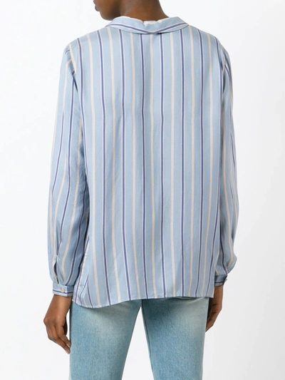 Pre-owned Giorgio Armani Striped Shirt In Blue