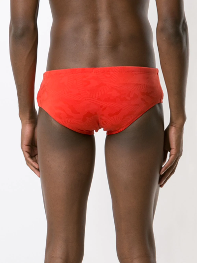 Shop À La Garçonne Plain Swimming Trunks In Orange