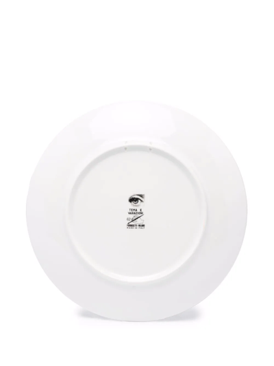 Fornasetti Piatto Tema E Variazioni 62 Wall Plate In Schwarz