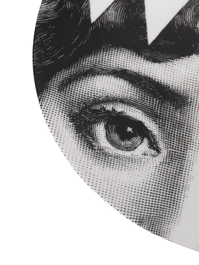 Fornasetti Piatto Tema E Variazioni 62 Wall Plate In Schwarz
