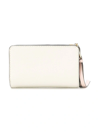 Shop Marc Jacobs Compact Leather Wallet In Grey