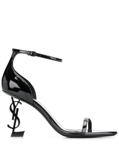 Shop Saint Laurent Opyum 85 Sandals In Black