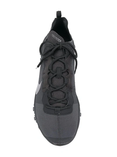 Shop Nike React Element 55 "triple Black" Sneakers