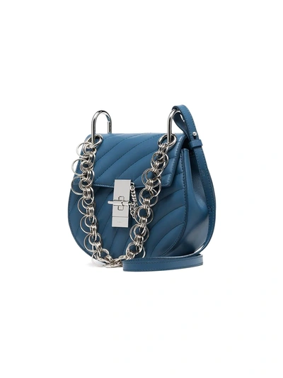 Shop Chloé Blue Drew Bijou Leather Bag