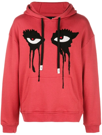 Shop Haculla Moody Eyes Hoodie In Red