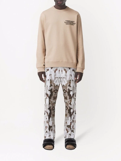 Shop Burberry Angelo Hq-print Sweatshirt In Nude