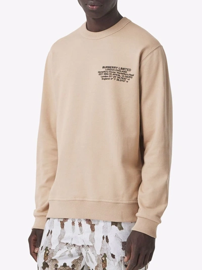 Shop Burberry Angelo Hq-print Sweatshirt In Nude