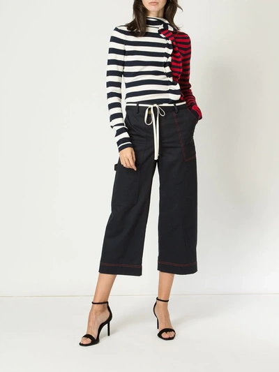 Monse Wide Leg Cargo Trousers In Blue