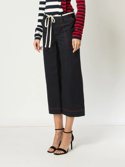 Monse Wide Leg Cargo Trousers In Blue
