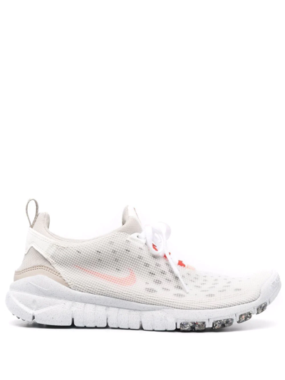 Shop Nike Free Run Trail Crater "cream Orange" Sneakers In White