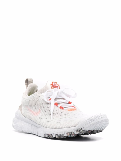 Shop Nike Free Run Trail Crater "cream Orange" Sneakers In White
