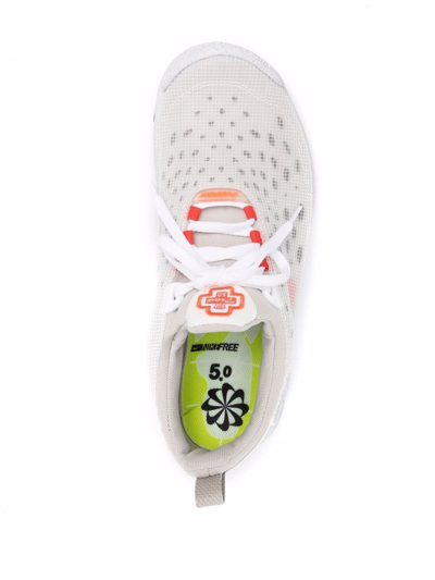 Nike Free Run Trail Crater "cream Orange" Sneakers In White